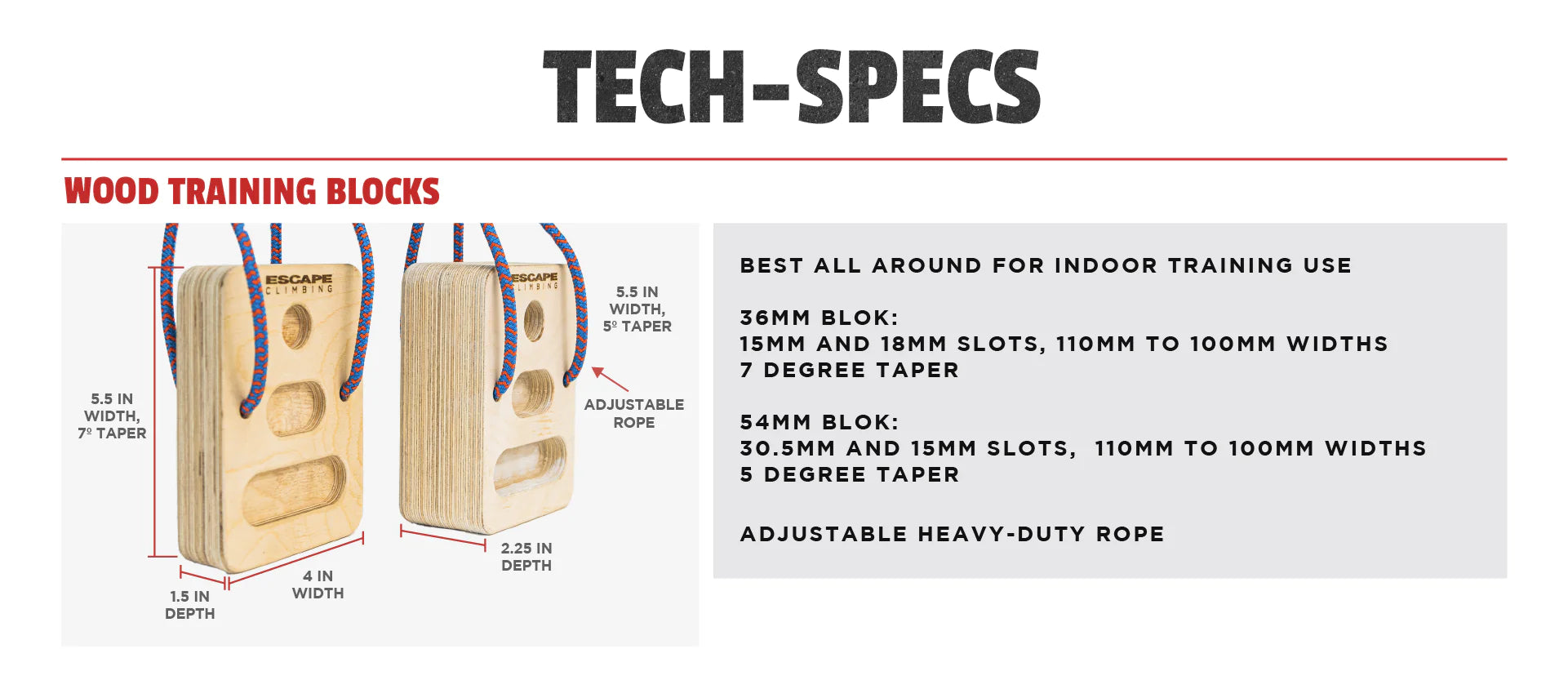 Training Beam Training Blok - Escape Climbing 