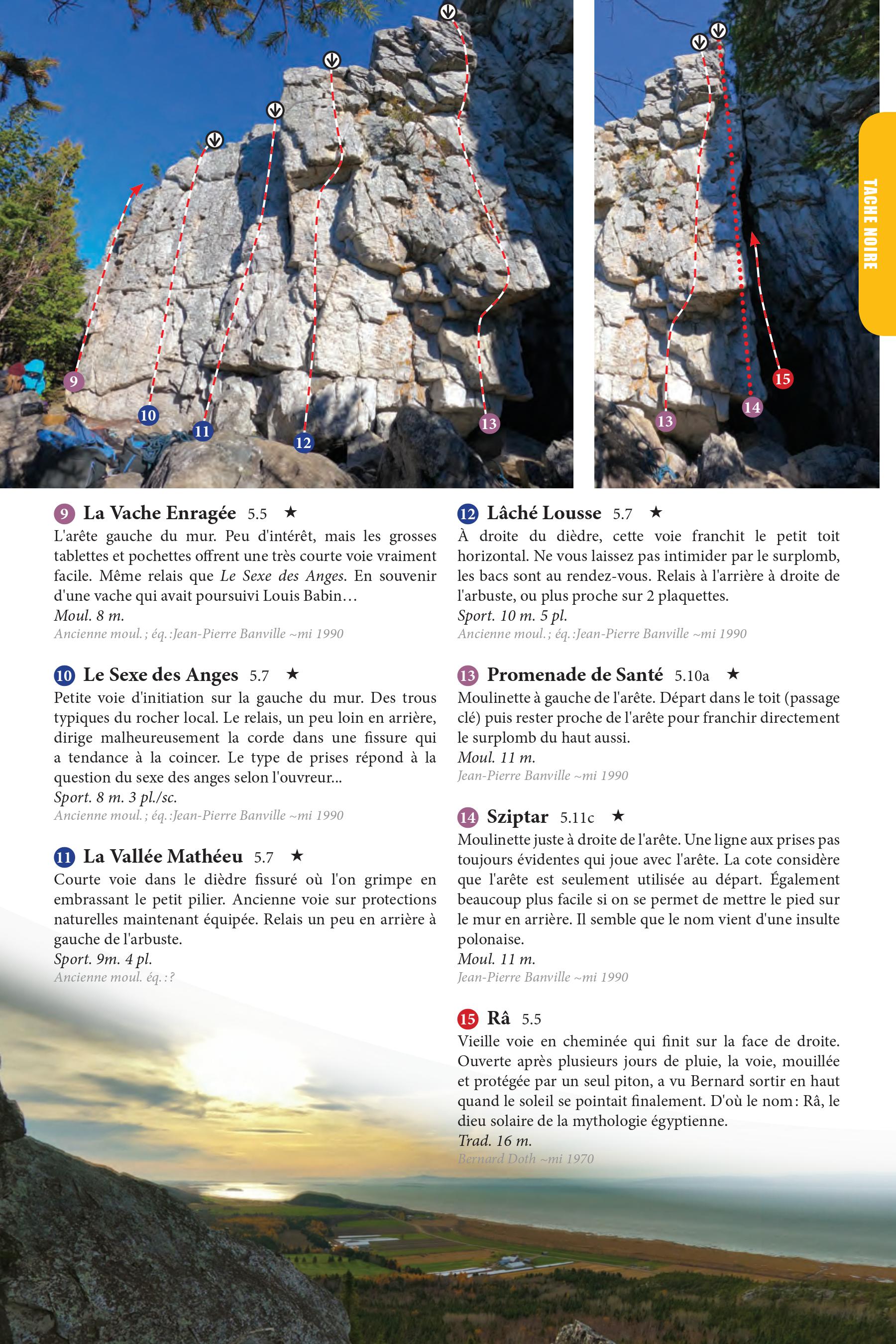 Guide d'escalade Parois du Québec - Bas-Saint-Laurent et Gaspésie