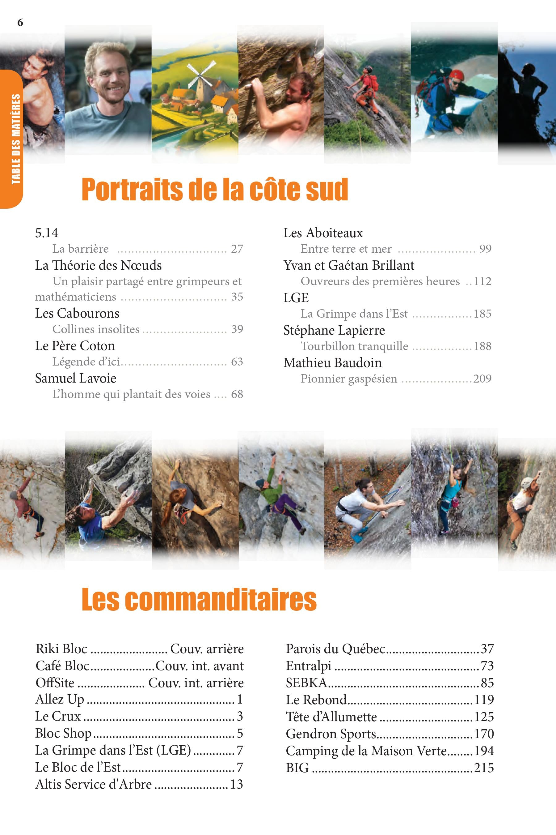 Guide d'escalade Parois du Québec - Bas-Saint-Laurent et Gaspésie