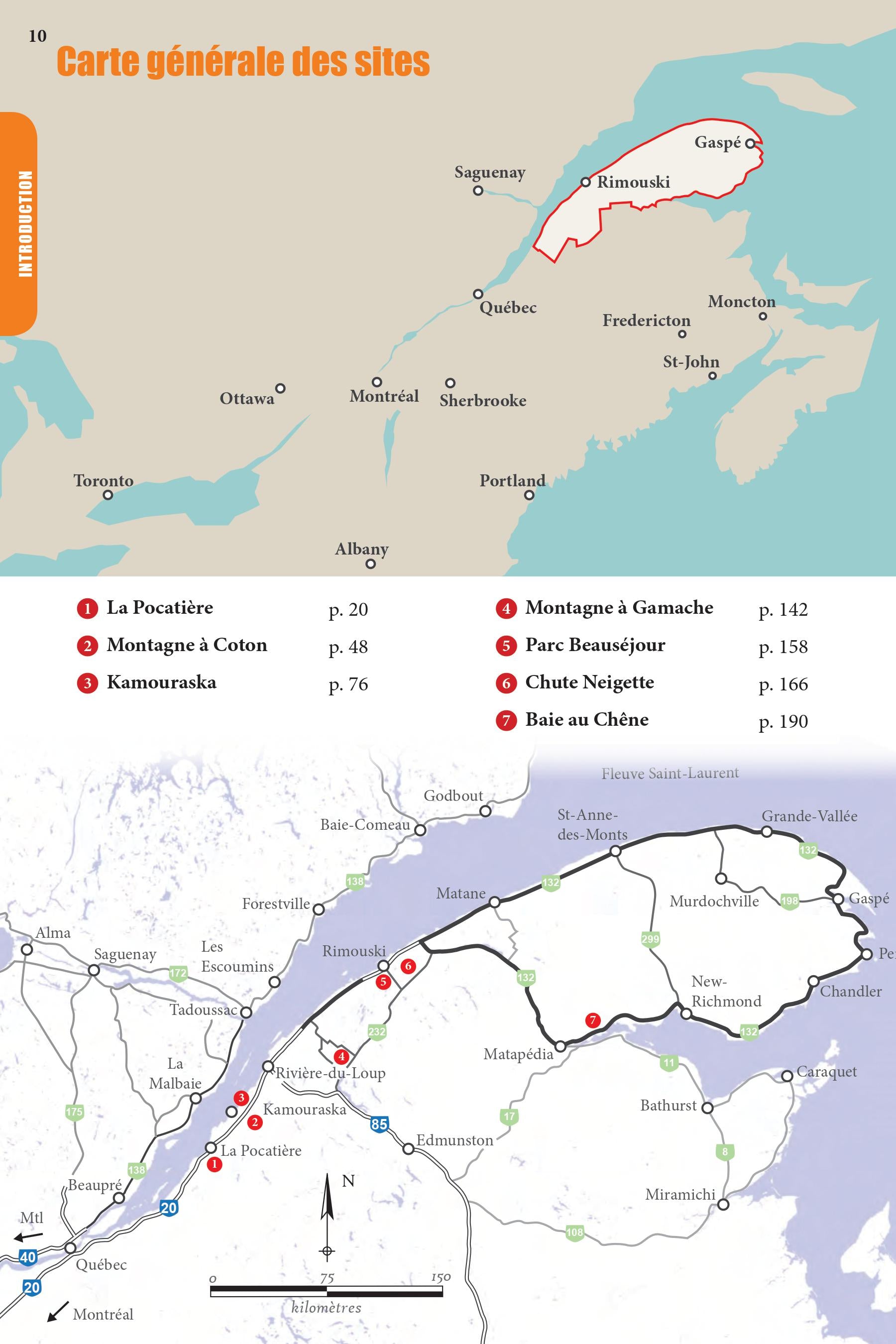Guide d'escalade Parois du Québec - Bas-Saint-Laurent et Gaspésie