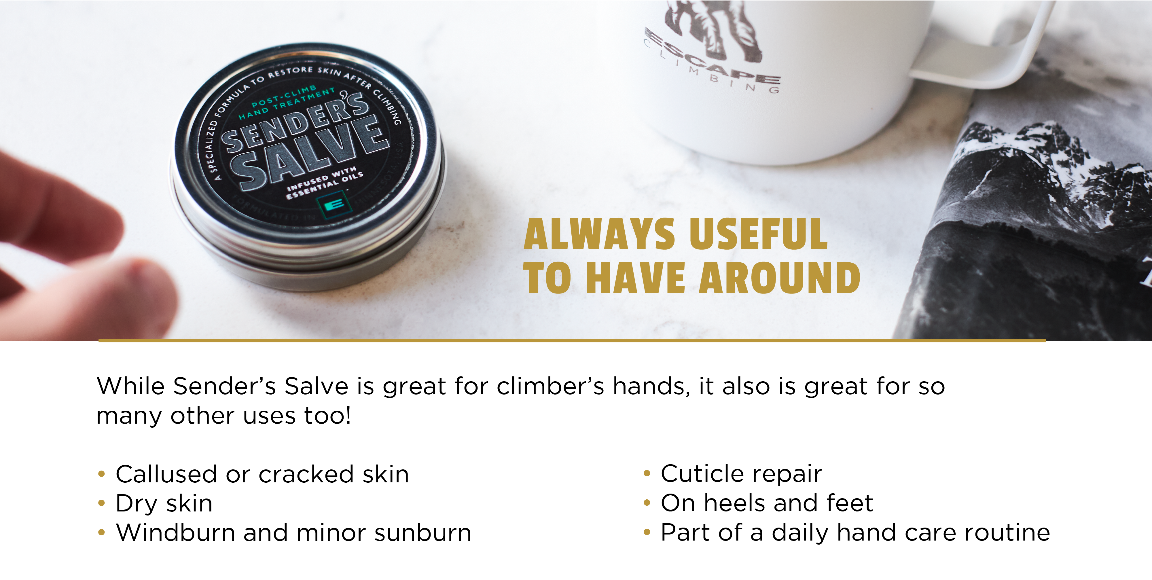 Crème Sender's Salve - Escape Climbing 