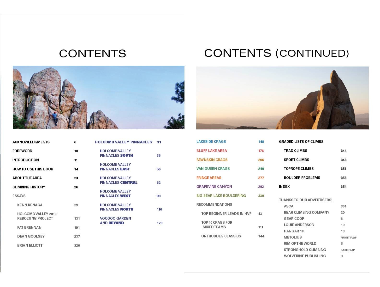 Big Bear Lake Climbing Guide & Holcomb Valley Pinnacles - Wolverine Publishing 