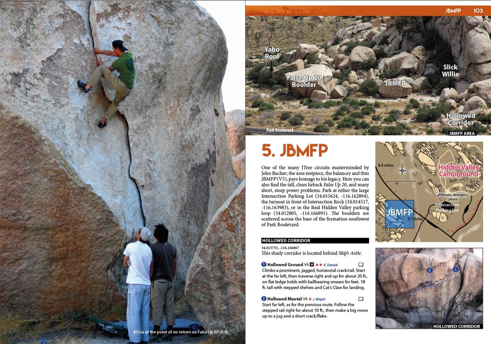 Joshua Tree Bouldering Climbing Guide - Wolverine Publishing 