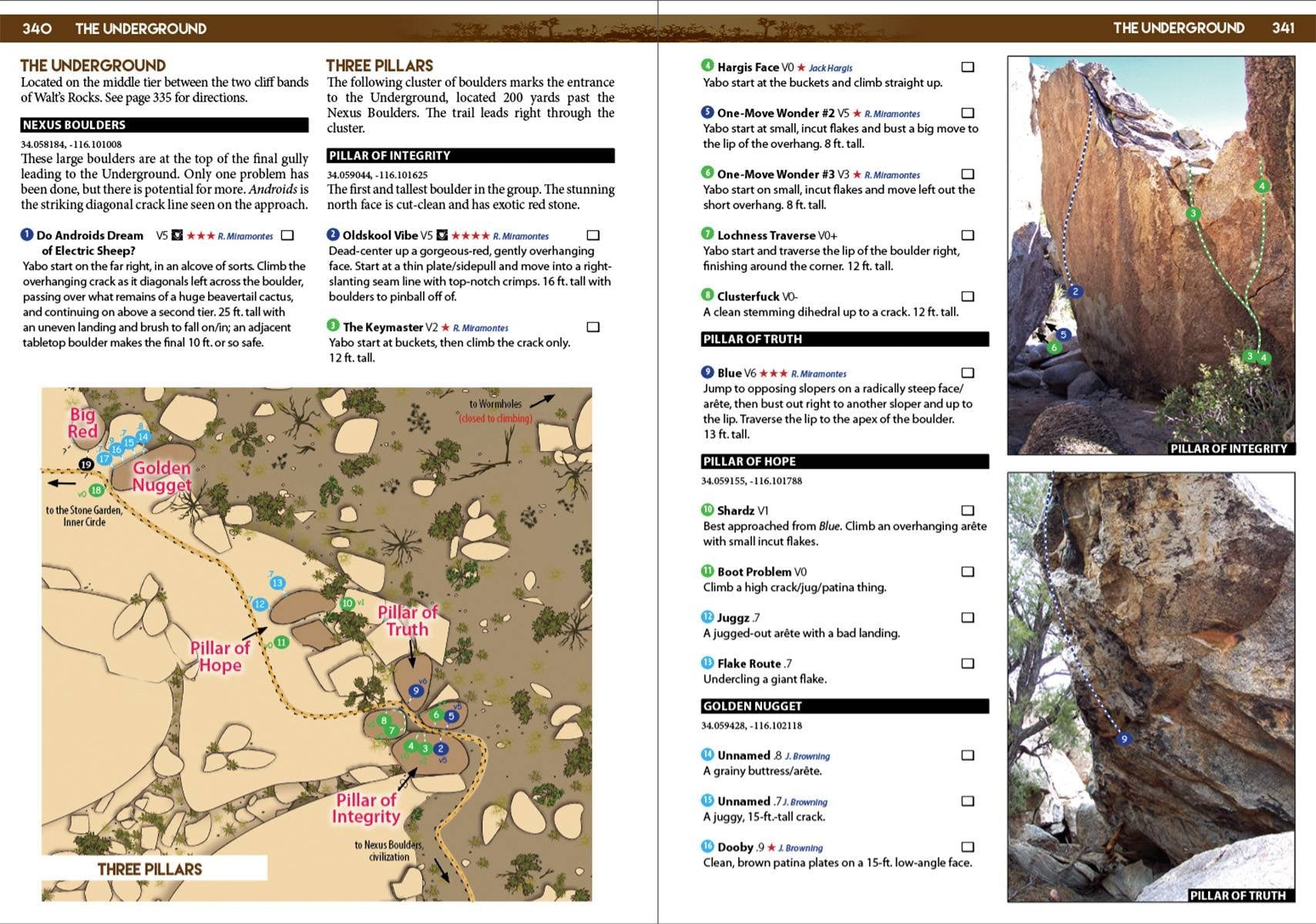 Joshua Tree Bouldering Climbing Guide - Wolverine Publishing 