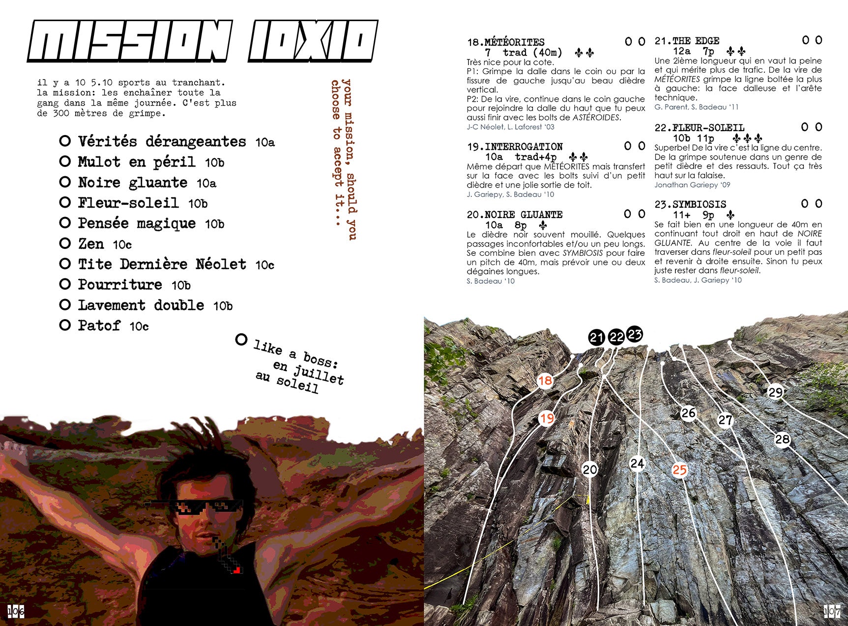 Climbing Guide Topo of Lanau - Steve Bourdeau 