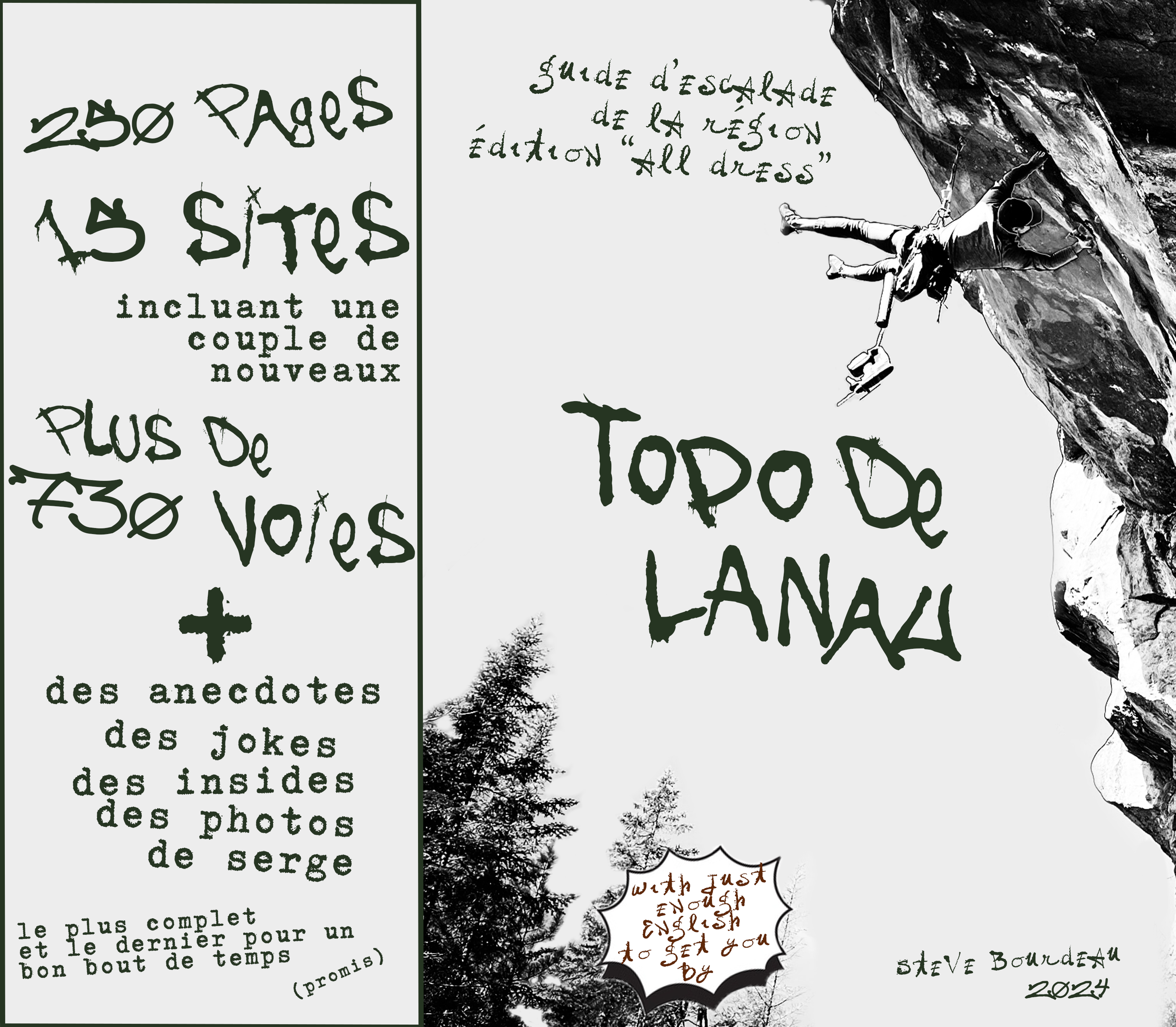 Climbing Guide Topo of Lanau - Steve Bourdeau 