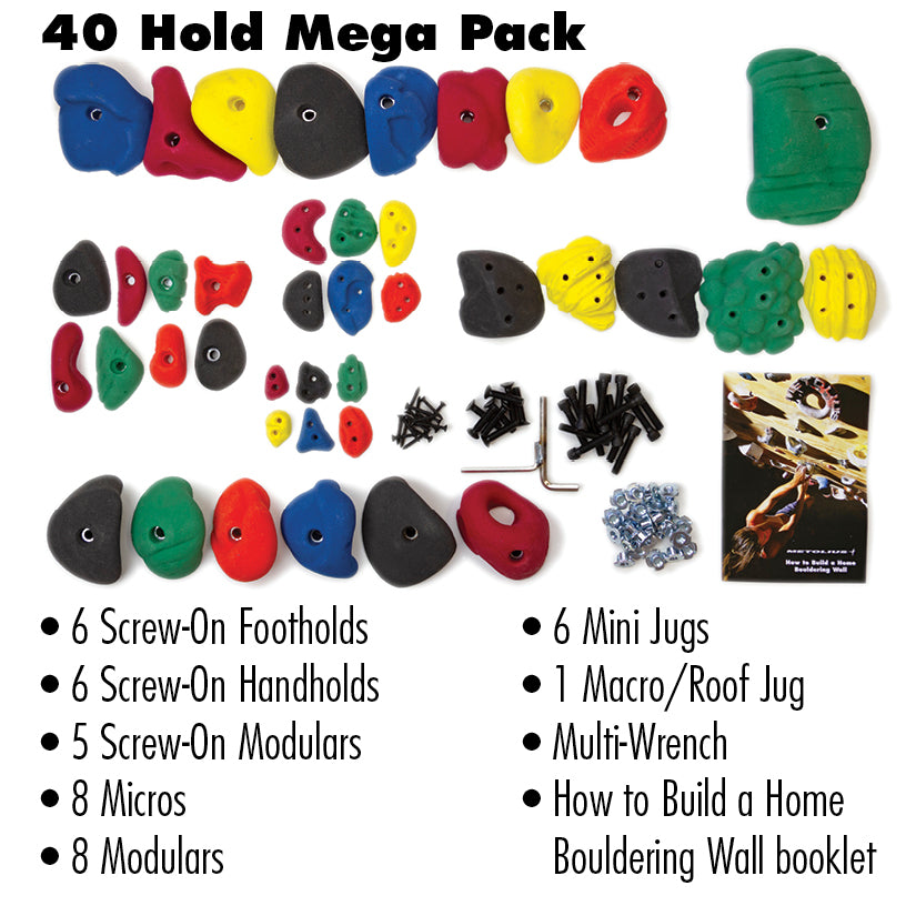 PU Mega Pack 40 climbing hold - Metolius