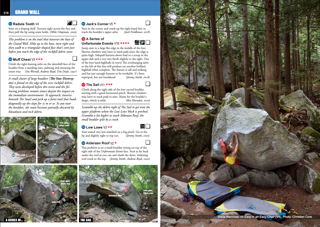 Squamish Bouldering Climbing Guide - QuickDraw Publications 